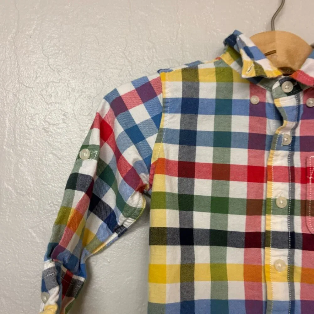 $12 ADD ON Baby Gap plaid button down long‎ sleeve shirt Janie and Jack Baby Gap